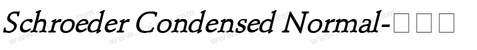 Schroeder Condensed Normal字体转换